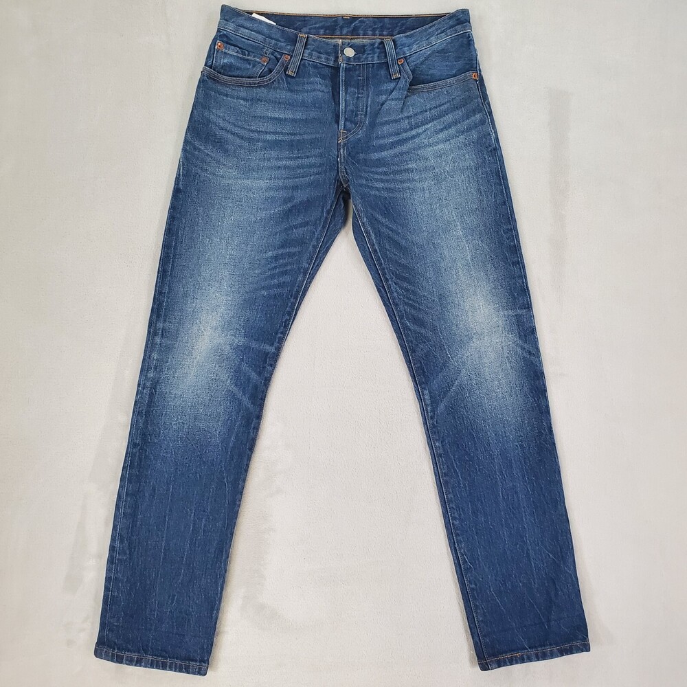 Levis 501 CT XX Women 30x29 Custom Tapered Blue Stretch Button Fly Whisker Denim